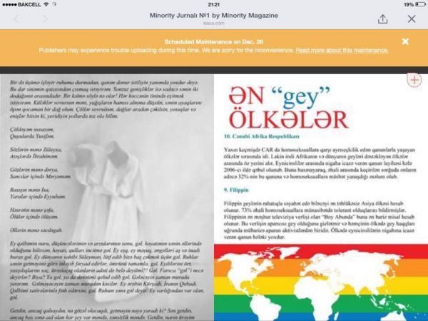 Azərbaycanda homoseksuallar jurnal açdılar - Foto