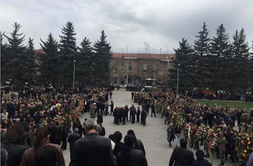 Cəbrayılda öldürülmüş ermənini dəfn etdilər - FOTO