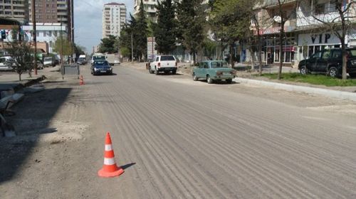 Xətai rayonunda bir neçə küçə təmir olunur (VİDEO,FOTO)