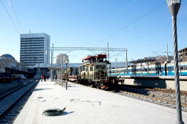 Bakı vağzalının son hazırlıqları - FOTOLAR