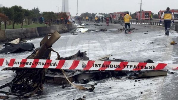 İstanbulda helikopter qəzası, 5 ölü - VİDEO