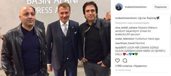 Mübariz Mənsimovdan Çempionlar liqasında "Beşiktaş"a dəstək