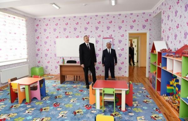 Prezident körpələr evi–uşaq bağçasının açılışında - FOTO