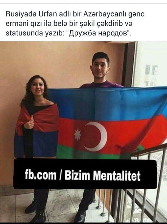 Azərbaycanlı gəncin erməni qızla çəkdirdiyi şəkil sosial medianı bir-birinə vurdu