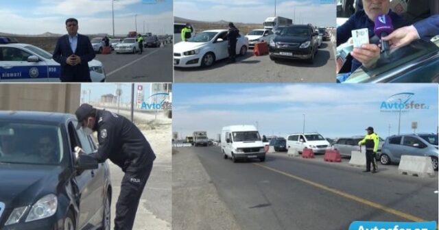 Yol polisinin karantin postlarında nələr baş verir? – Dəqiq yoxlama, pulsuz yemək… VİDEO