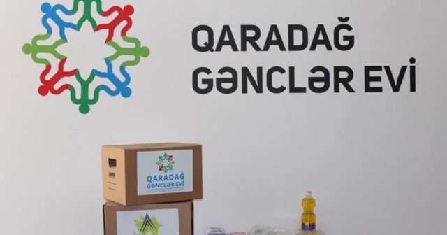 Qaradağ Gənclər evi və Gənclər İdman İdarəsi ilə birgə aztəminatlı ailələrə “Ramazan sovqatı” sosial layihəsi həyata keçirili