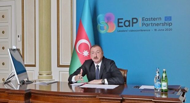 İlham Əliyev Şərq Tərəfdaşlığı ölkələrinin videokonfrans formatında sammitində iştirak edib – FOTO