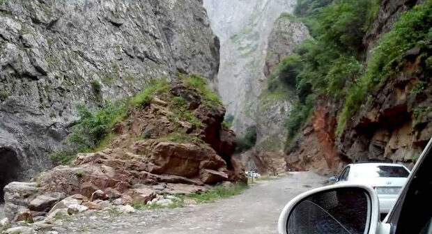 Quba-Xınalıq yolunda uçqun baş verib