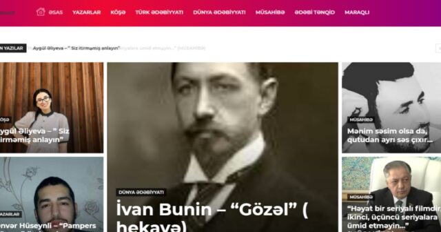 Yeni ədəbiyyat saytı fəaliyyətə başladı
