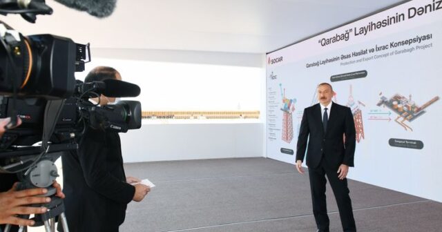 Azərbaycan Prezidenti: “Hesab edirəm ki, 2022-ci ilin sonunda “Qarabağ” yatağından ilk qaz və ilk neft çıxarılmalıdır”