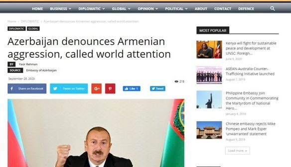 Avstraliya mətbuatı Hikmət Hacıyevin cəbhədəki erməni təxribatı barədə bəyanatına xüsusi yer ayırıb