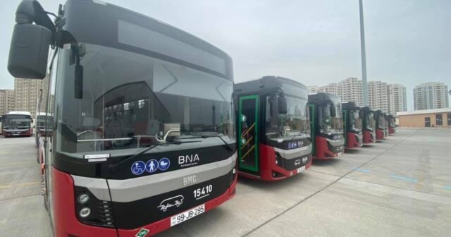 Bakıya yeni sərnişin avtobuslarının gətirilməsinə başlandı