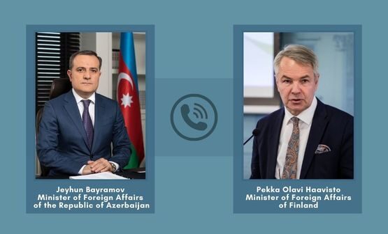 Ceyhun Bayramov finlandiyalı həmkarı Pekka Haavistoya Ermənistanın təxribatları haqqında məlumat verib
