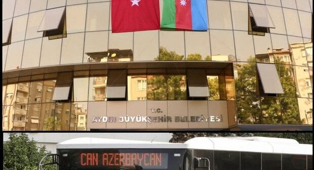 Türkiyədə avtobuslarda “Can Azərbaycan” yazısı – FOTO