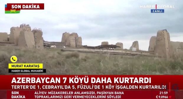 Türkiyənin “Haber Global” televiziyasında Ordumuzun bugünkü qələbələrindən danışılıb – CANLI YAYIM