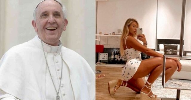 Papa modelin qısa ətəkdə olan şəklini bəyəndi – Biabır oldu