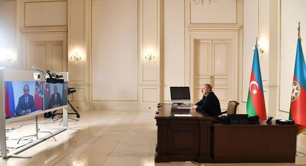 İlham Əliyev və Vladimir Putin videokonfrans formatında görüşüblər – YENİLƏNİB + FOTO/VİDEO