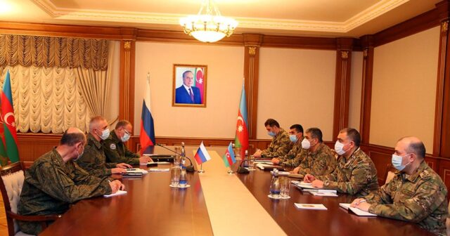Zakir Həsənov Rusiya sülhməramlı qüvvələrinin komandanı ilə görüşüb
