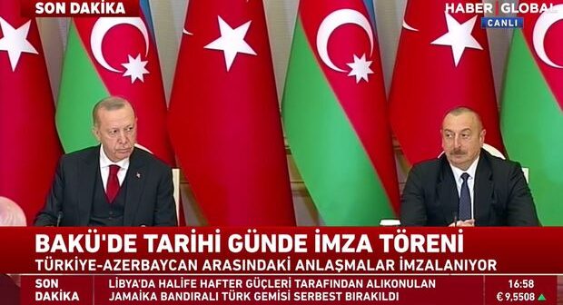 Azərbaycan və Türkiyə arasında sənədlərin imzalanma mərasimi – CANLI YAYIM