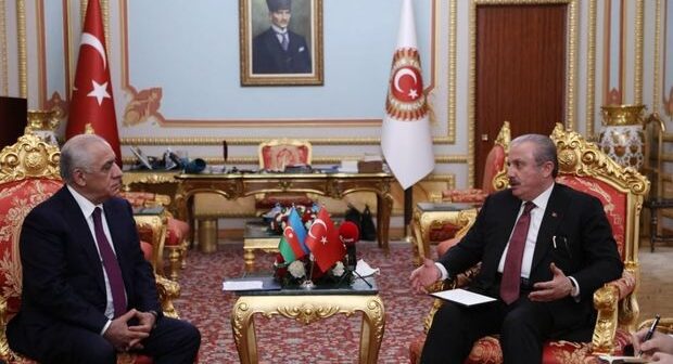 Baş nazir Əli Əsədov Türkiyə Böyük Millət Məclisinin sədri Mustafa Şentopla görüşüb – FOTO