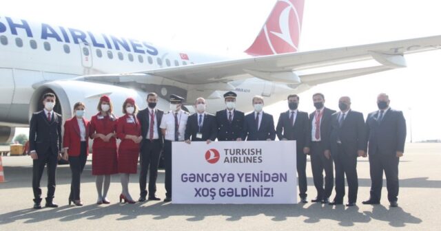 “Türk Hava Yolları” Gəncəyə və Naxçıvana uçuşları bərpa etdi