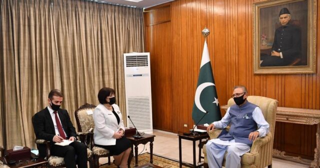 Sahibə Qafarova Pakistan prezidenti ilə görüşüb