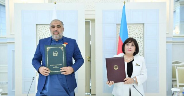Azərbaycan və Pakistan parlamentləri arasında Anlaşma Memorandumu imzalandı 