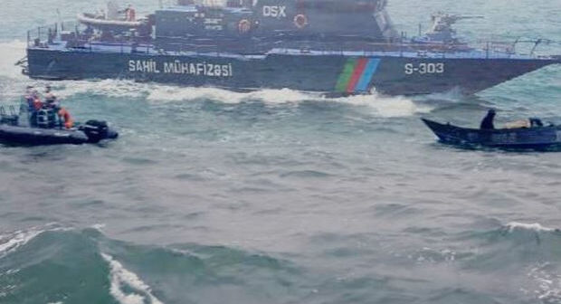 Xəzərdə “Şah Dili” burnu yaxınlığında üç nəfər xilas edilib – FOTO