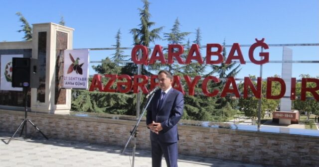 Qazaxda 27 sentyabr – Anım Günündə Vətən müharibəsi şəhidlərinin xatirəsinə yaradılmış Abidə Kompleksinin açılışı olub