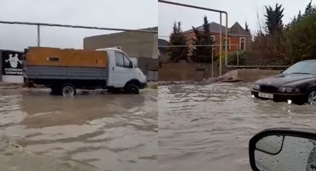 Qışa hazır olmayan Bakı: Sel sularına qərq olan Binəqədi – VİDEO