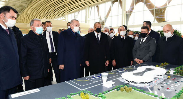 İlham Əliyev və Ərdoğan Füzuli aeroportunda – FOTO