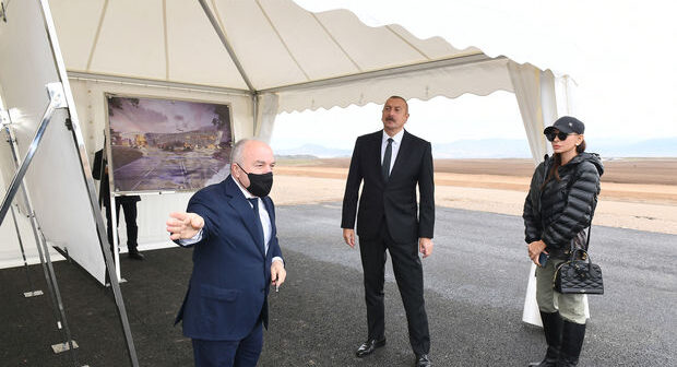 Prezident və birinci vitse-prezident Zəngilan beynəlxalq aeroportunda görülən işlərlə tanış olublar – FOTO