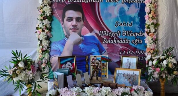 Əliheydər Səlahəddin oğlu Hüseynlinin şəhidlik zirvəsində birinci ildönümü qeyd olunub-Ağstafada