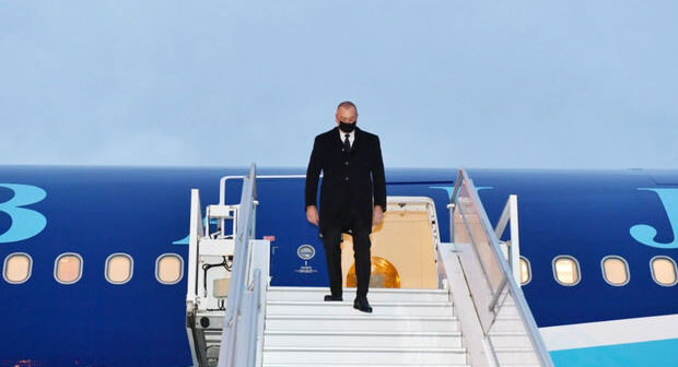 Prezident İlham Əliyev Brüsselə səfərə gedib – FOTO