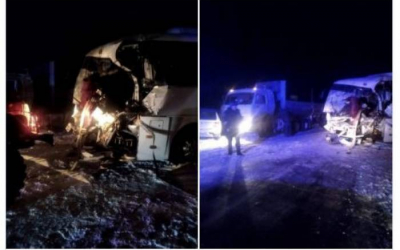 Avtobus “KamAZ”la toqquşub, ölən və yaralılar var