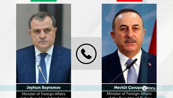 Ceyhun Bayramov və Mövlud Çavuşoğlu Qazaxıstandakı vəziyyəti müzakirə ediblər