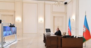 İlham Əliyev, Paşinyan, Makron və Şarl Mişel videoformatda görüşüblər