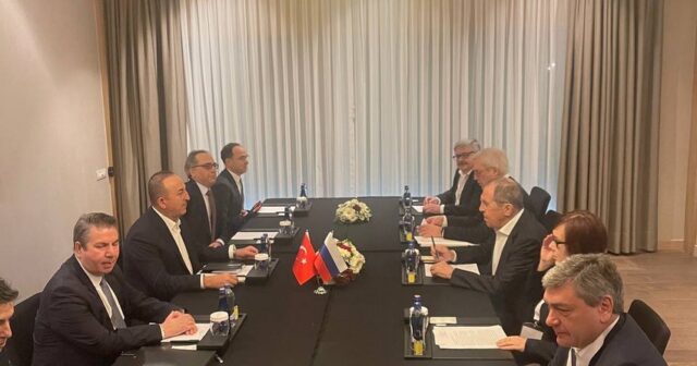 Lavrov və Çavuşoğlu arasında görüş olub