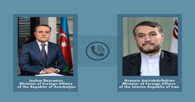 Azərbaycan və İran XİN başçıları Ukraynadakı vəziyyəti müzakirə ediblər