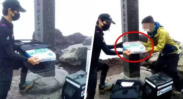 Yaponiyalı alpinist dağın zirvəsində pizza sifariş etdi