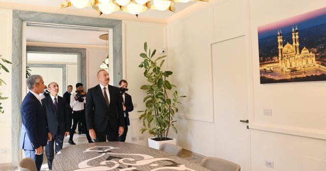 Prezident İlham Əliyev İtaliyada “Mənim Azərbaycanım” adlı rəsm sərgisi ilə tanış olub