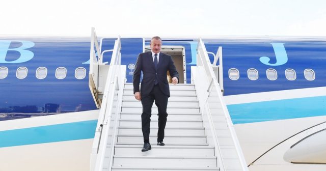 İlham Əliyev Rusiyanın Soçi şəhərinə işgüzar səfərə gedib