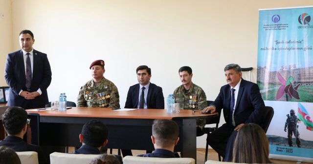 AzMİU tələbələrilə I və II Qarabağ qazilərinin görüşü keçirilib