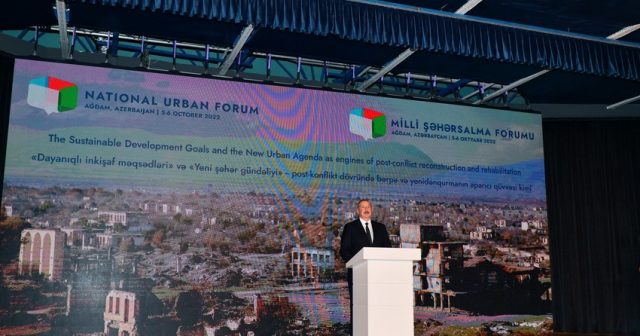 İlham Əliyev: “İşğaldan azad edilmiş torpaqlardakı 67 məsciddən 65-i tamamilə dağıdılıb”