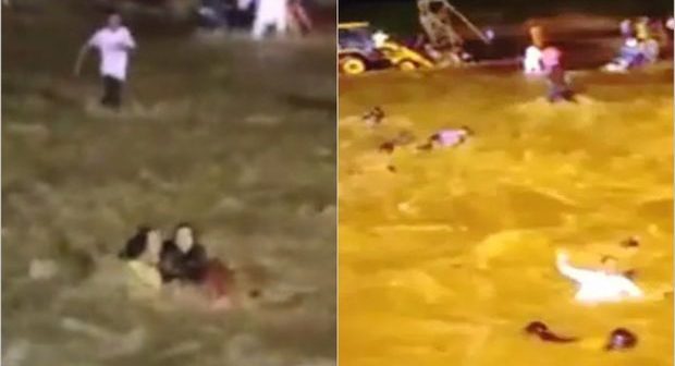 Çayda ayin zamanı faciə: Qəfil sel insanları apardı – VİDEO