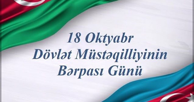Bu gün Azərbaycanda Müstəqilliyin Bərpası Günüdür