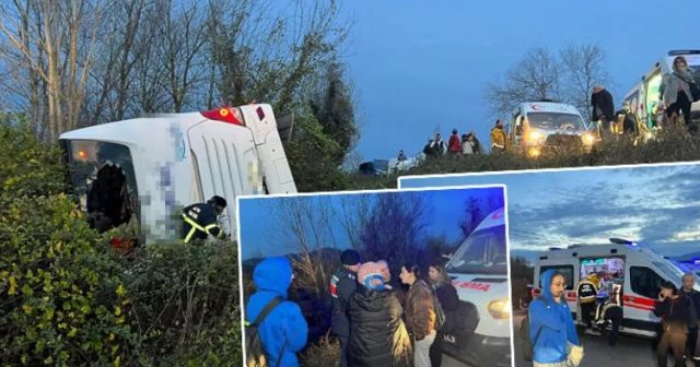 Türkiyədə sərnişin avtobusu aşıb: 39 yaralı