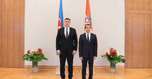 Azərbaycan səfiri etimadnaməsini Xorvatiya prezidentinə təqdim edib