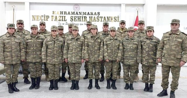 Azərbaycan Ordusunun hərbi tibb personalı Kahramanmaraşdadır