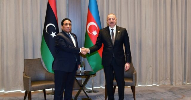 İlham Əliyev Liviya Dövləti Prezident Şurasının sədri ilə görüşüb